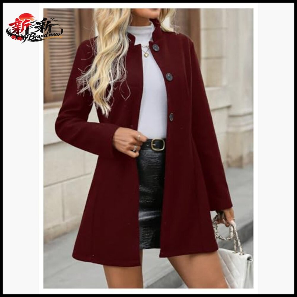 Polyester Button Up Blazer Long Sleeve Collared O… - image 4